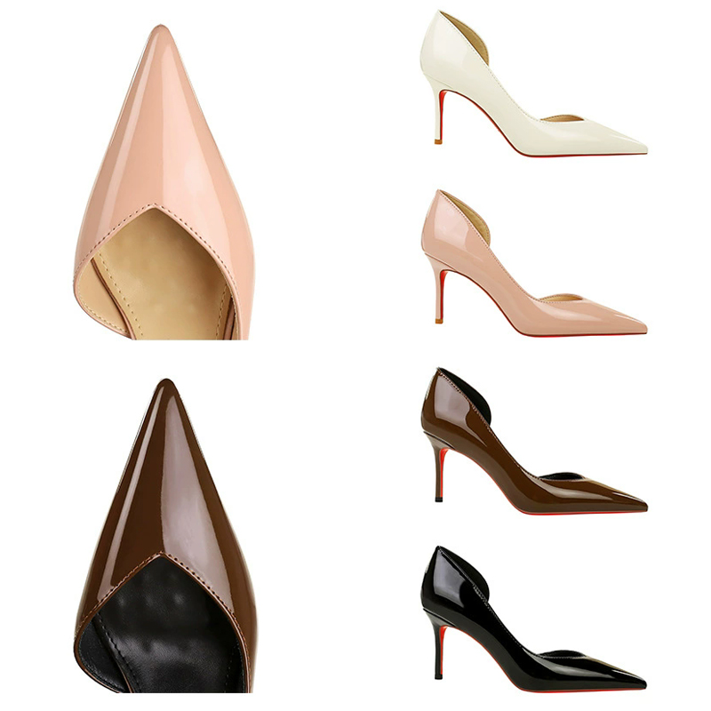 Women Shoes Size 4 In Cm - รองเท้าส้นสูงผู้หญิง BIGTREE หนังแก้ว ส้นเข็ม 7.5 ซม.