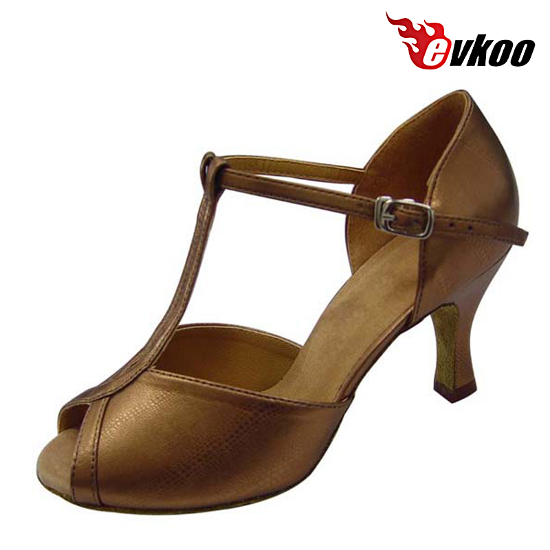 Women Shoes Size 4 In Cm - รองเท้าเต้นรำลาติน ซัลซ่า แทงโก้ สีดำหรือสีแทน ยี่ห้อ Evkoo
