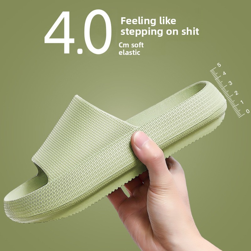 Mule Slip On - รองเท้าแตะสำหรับใช้ในบ้านสำหรับผู้ชายและผู้หญิง พื้นหนา สำหรับคู่รัก เงียบขณะเดินในห้องน้ำ พร้อมคุณสมบัติตรวจจับอุจจาระ