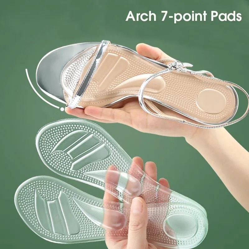 Women'S Shoes High Arch Support - แผ่นรองรองเท้าซิลิโคนใส 1 คู่สำหรับรองเท้าส้นสูงสำหรับผู้หญิง แผ่นรองรองเท้าแบบนวดกระดูกและข้อสำหรับเท้าแบน