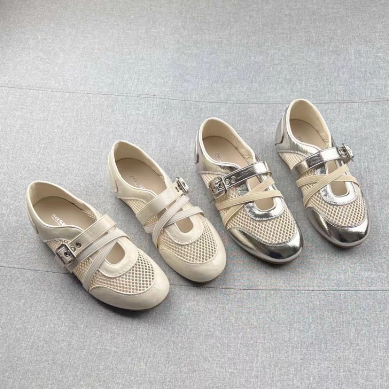 Women'S Shoes Popular - รองเท้าผ้าใบแบบสานรุ่นใหม่ 2026 สำหรับฤดูใบไม้ผลิและฤดูร้อน พร้อมหัวเข็มขัด กันลื่น สวมใส่สบาย