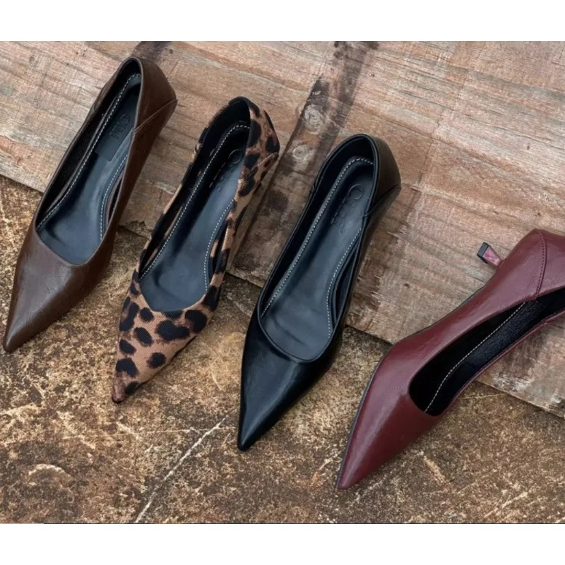 Women Shoes Formal - 2024 ผู้หญิงรองเท้าส้นสูงเซ็กซี่ Burgundy Nude ปั๊ม Stripper