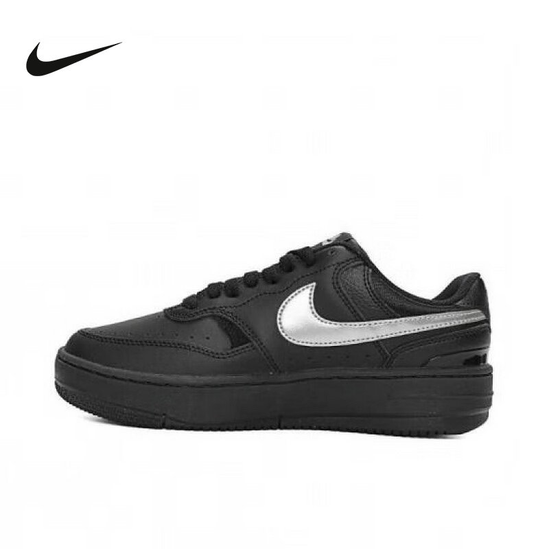 Women Shoes Running Nike - รองเท้าสเก็ตทรงเตี้ยสำหรับผู้หญิง Nike รุ่น HQ1674-001 อัปเปอร์ทำจากหนังและวัสดุสังเคราะห์ พื้นเสริมเพิ่มความสูง