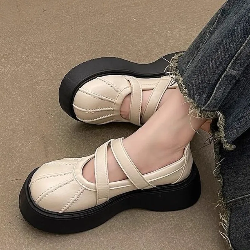 Women Shoes Japanese Brand - ผู้หญิงปั๊มLoafers รองเท้าผู้หญิง Mary Jane รอบ Toe