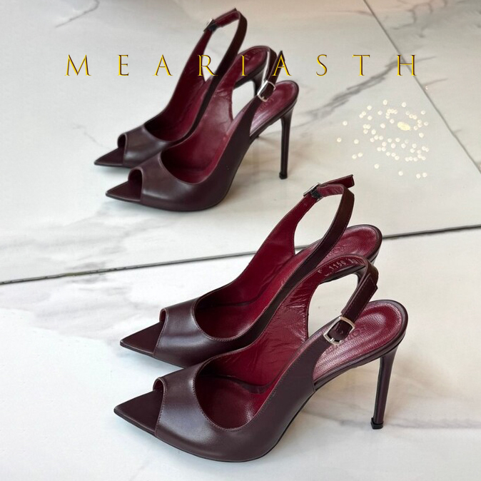 Women Shoes Japanese Brand - สิทธิบัตรหนังรองเท้าแตะสีดําGradientผู้หญิงชี้Peep Toe Slip-OnกระชับStilettoรองเท้าส้นสูงสุภาพสตรียี่ห้อDesignerรองเท้า