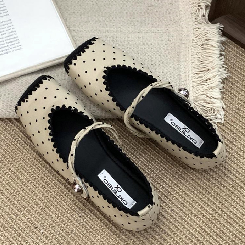 รองเท้าส้นเตี้ยแบบสวมสไตล์เรโท - Women Shoes Japanese Brand บทวิจารณ์และราคา