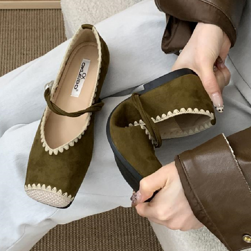 รองเท้าส้นเตี้ยแบบสวมสไตล์เรโท - Women Shoes Japanese Brand บทวิจารณ์และราคา