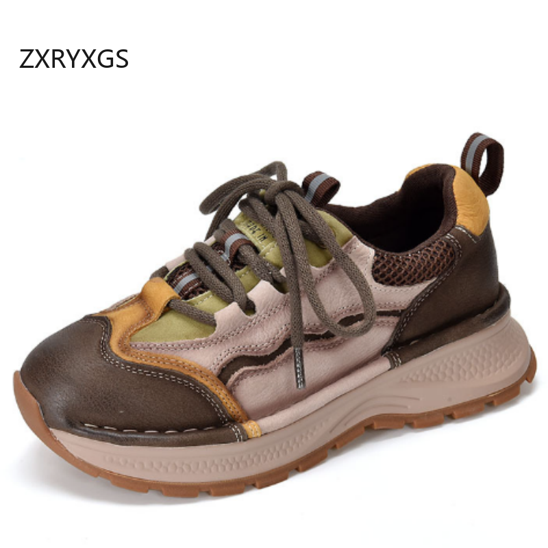 รองเท้าผ้าใบหนังวัวแท้ ZXRYXGS - Women Shoes Size 4 In Cm บทวิจารณ์และราคา
