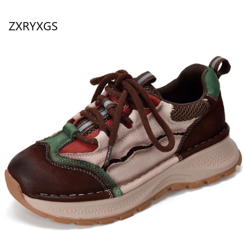 รองเท้าผ้าใบหนังวัวแท้ ZXRYXGS - Women Shoes Size 4 In Cm บทวิจารณ์และราคา