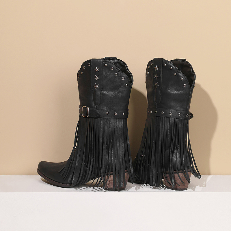 ผู้หญิงวินเทจชาติพันธุ์ Wester - Western Cowgirl Boot บทวิจารณ์และราคา