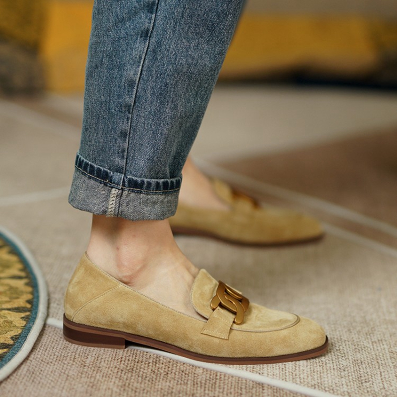หนังนิ่มหนังผู้หญิง Loafers ฤด - Women Shoes Heels บทวิจารณ์และราคา