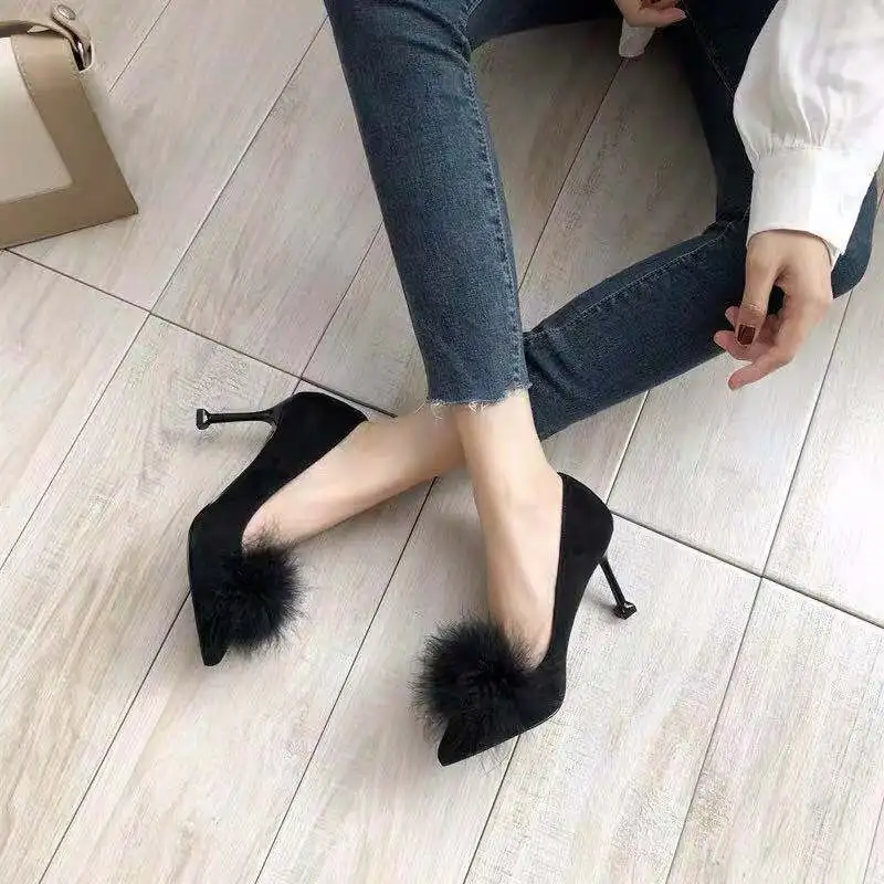 ปั๊มสแควร์Toeรองเท้าส้นสูงรองเ - Women Shoes Quick Delivery บทวิจารณ์และราคา