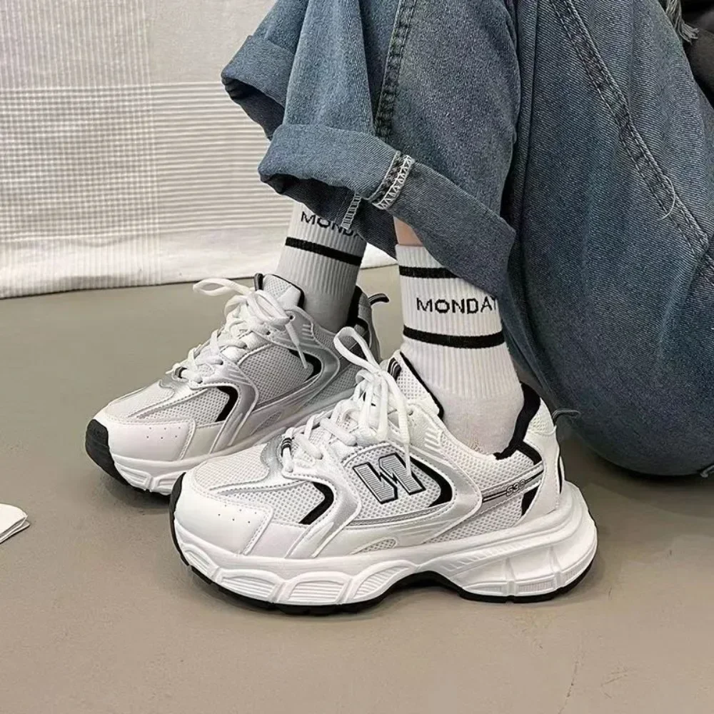 รองเท้าผ้าใบพื้นหนาสำหรับผู้หญ - Women Shoes Nb บทวิจารณ์และราคา