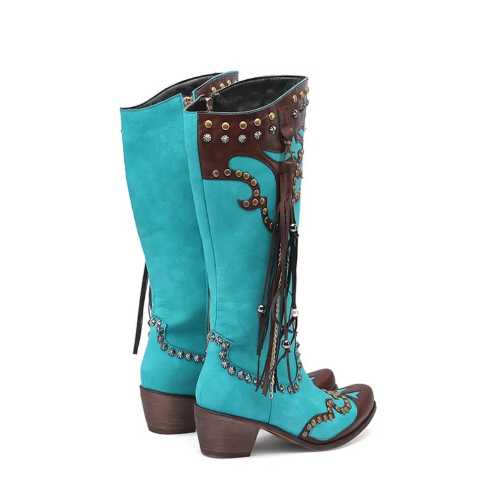 รองเท้าบูทสูงถึงเข่า ผู้หญิง แ - Western Cowgirl Boot บทวิจารณ์และราคา