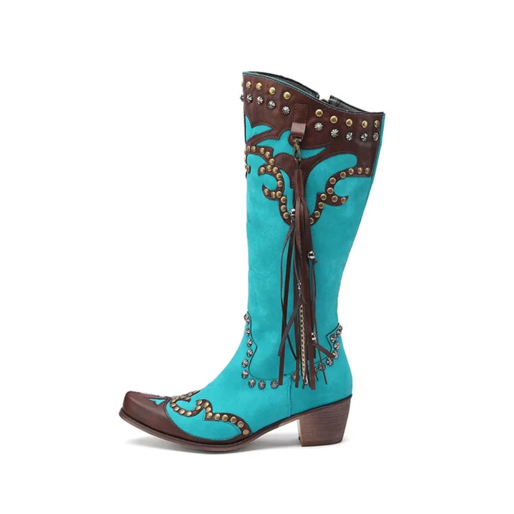 รองเท้าบูทสูงถึงเข่า ผู้หญิง แ - Western Cowgirl Boot บทวิจารณ์และราคา