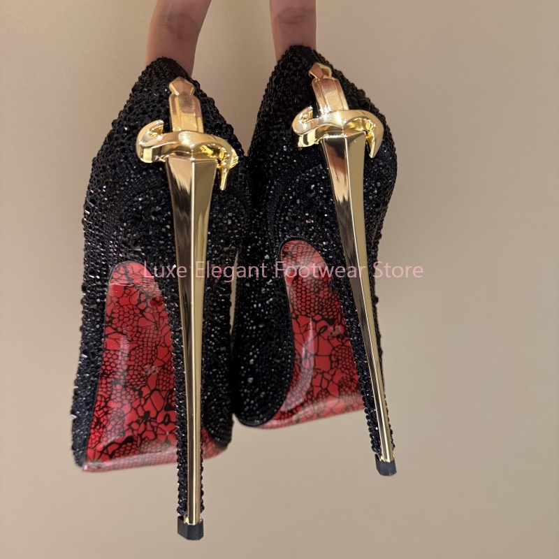 รองเท้าส้นสูงปลายแหลมทรงดาบคริ - Women Shoes Formal บทวิจารณ์และราคา