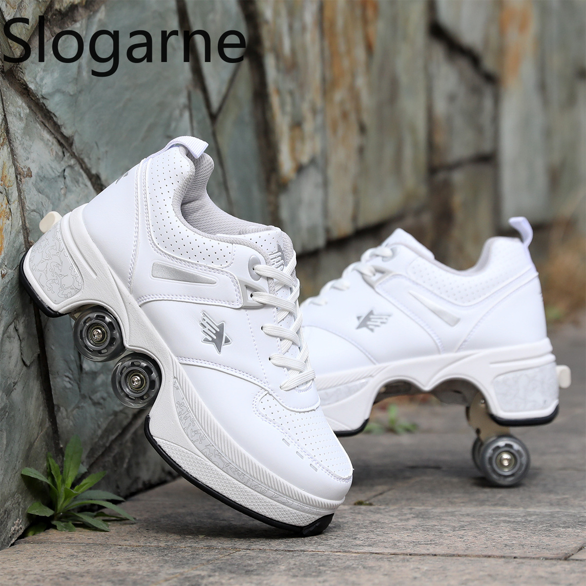 รองเท้าสเก็ตแบบมีล้อ 4 ล้อ สำห - Women'S Shoes Running Sports บทวิจารณ์และราคา