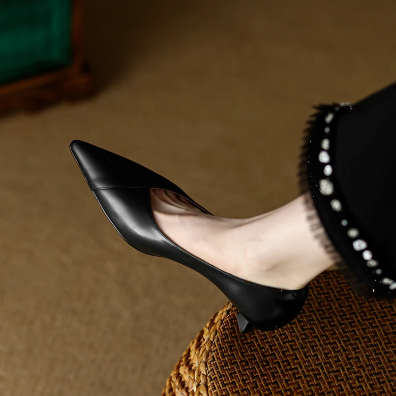 รองเท้าส้นสูงสแควร์ขนาดกลางสุภ - Women Shoes Quick Delivery บทวิจารณ์และราคา