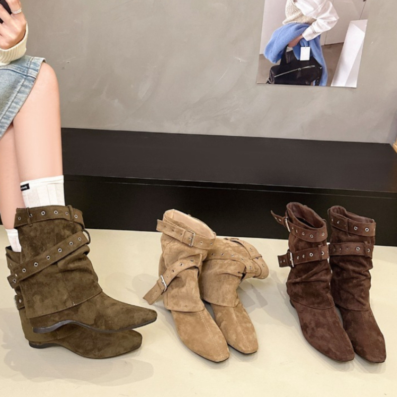 รองเท้าบูทสั้นหนังกลับเทียมสำห - Western Cowgirl Boot บทวิจารณ์และราคา