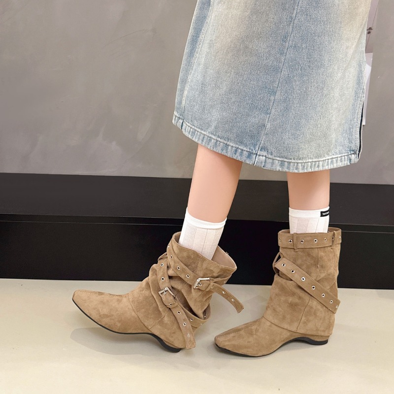 รองเท้าบูทสั้นหนังกลับเทียมสำห - Western Cowgirl Boot บทวิจารณ์และราคา