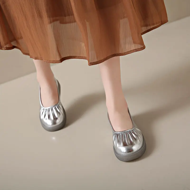 ผู้หญิงรองเท้าแบนส้นริ้วรอยSli - Women Shoes Quick Delivery บทวิจารณ์และราคา