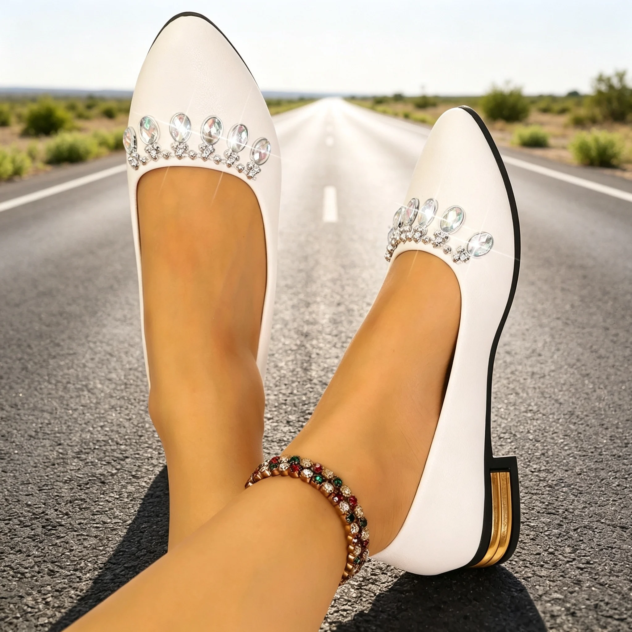 รองเท้าส้นแบนสำหรับผู้หญิง หัว - Women Shoes Heels บทวิจารณ์และราคา