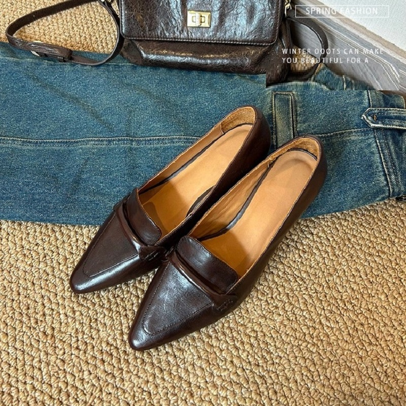 รองเท้าส้นหนา Cozy Med สไตล์วิ - Women Shoes Size 4 In Cm บทวิจารณ์และราคา