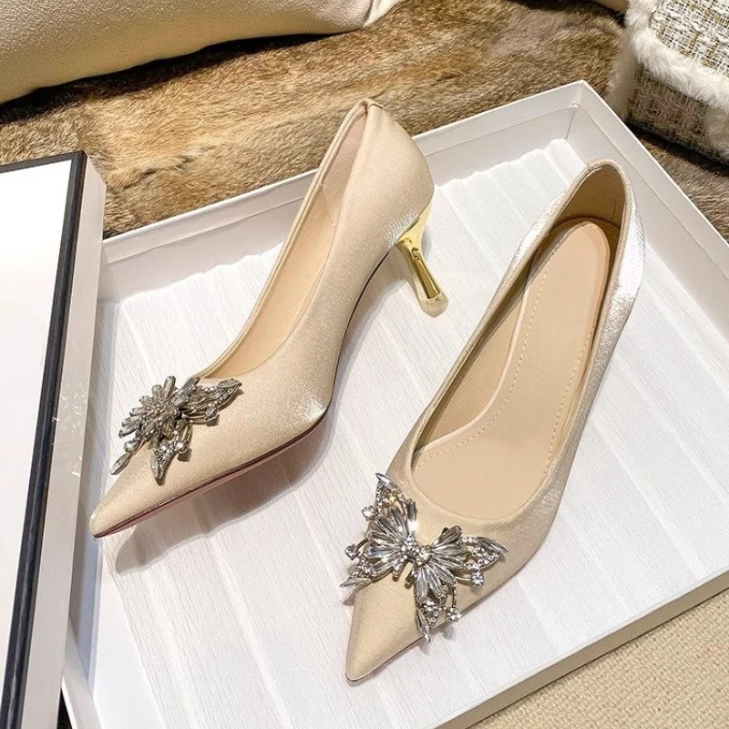 Pointed Toe Rhinestone รองเท้า - Women Shoes Quick Delivery บทวิจารณ์และราคา