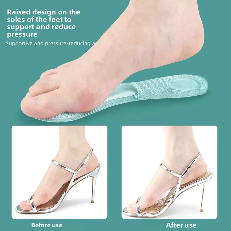 แผ่นรองรองเท้าซิลิโคนเจลใสสำหร - Women'S Shoes High Arch Support บทวิจารณ์และราคา