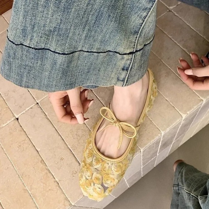 รองเท้าแมรี่เจนตาข่ายลายกุหลาบ - Women Shoes Heels บทวิจารณ์และราคา