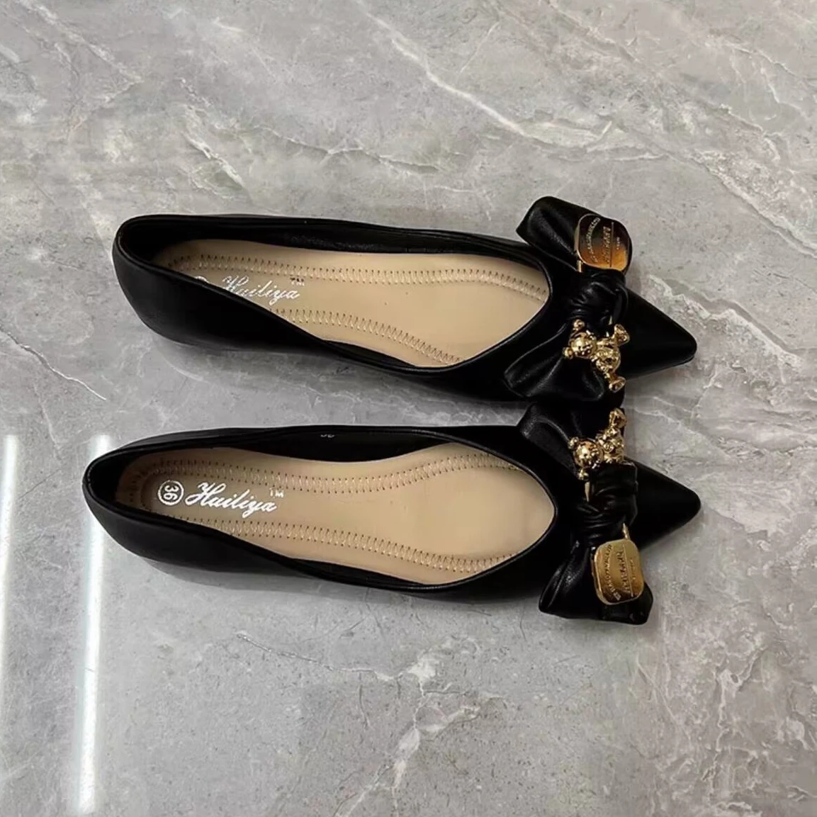 ผู้หญิงรองเท้าแบนตื้นส้นโบว์ A - Women Shoes Quick Delivery บทวิจารณ์และราคา