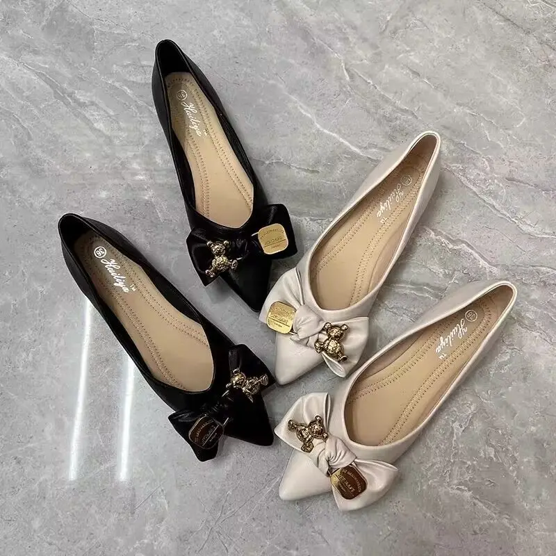ผู้หญิงรองเท้าแบนตื้นส้นโบว์ A - Women Shoes Quick Delivery บทวิจารณ์และราคา