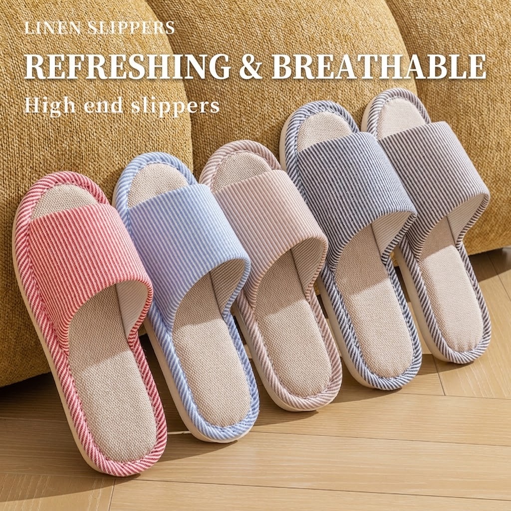 รองเท้าแตะผ้าลินินระบายอากาศสำ - Women Shoes On Sale บทวิจารณ์และราคา