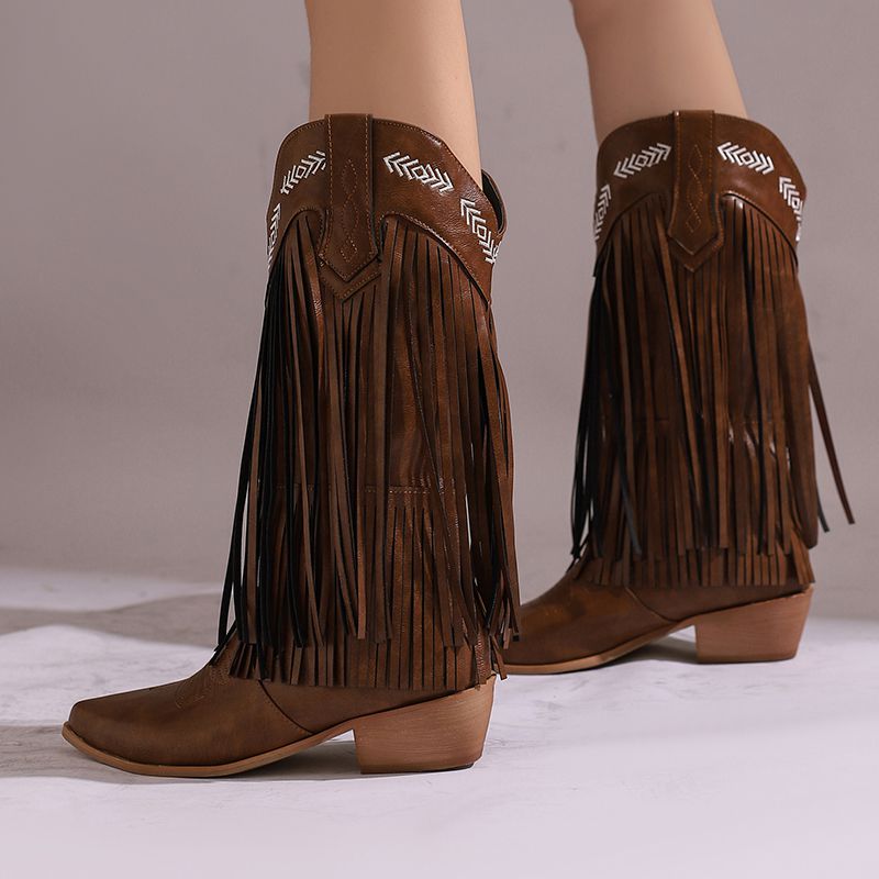 รองเท้าบูทคาวบอยแบบสวม ยี่ห้อ  - Western Cowgirl Boot บทวิจารณ์และราคา