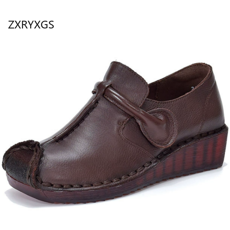 ZXRYXGS รองเท้าหนังแท้สไตล์คลา - Women Shoes Size 4 In Cm บทวิจารณ์และราคา